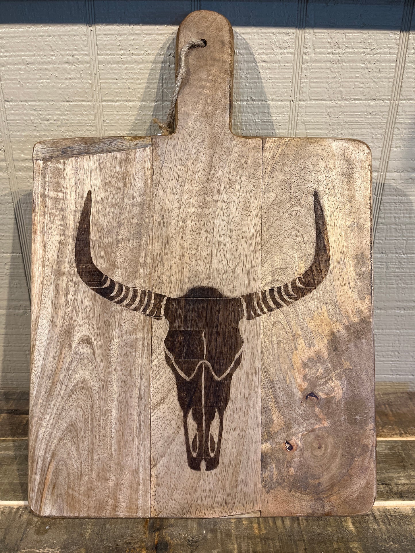 Ranch Style Cutting Board-Cow Skull