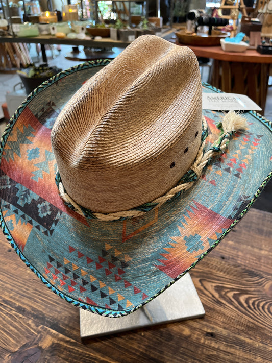 Palm Leaf Cassius Dyed Cowboy Hat