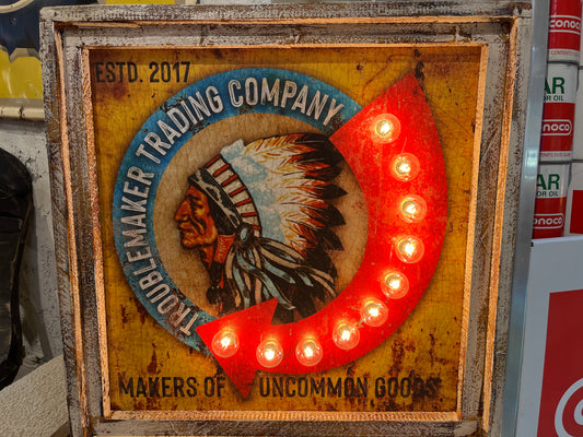 Troublemaker Trading Co. Lighted Sign