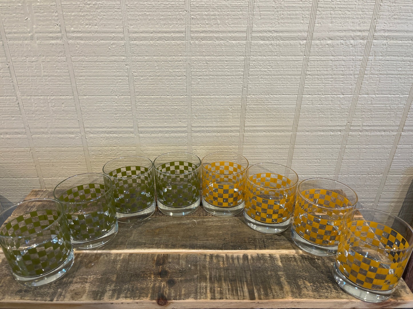 Checker Glasses-Set of 4