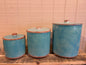 Canister Set of 3- Patinas Turquoise