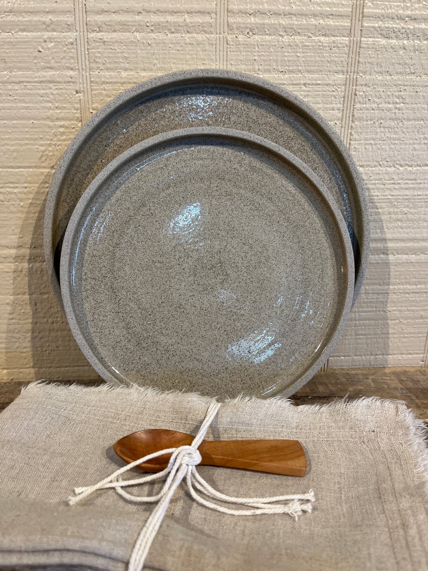 Concrete Stoneware Dish set of 2