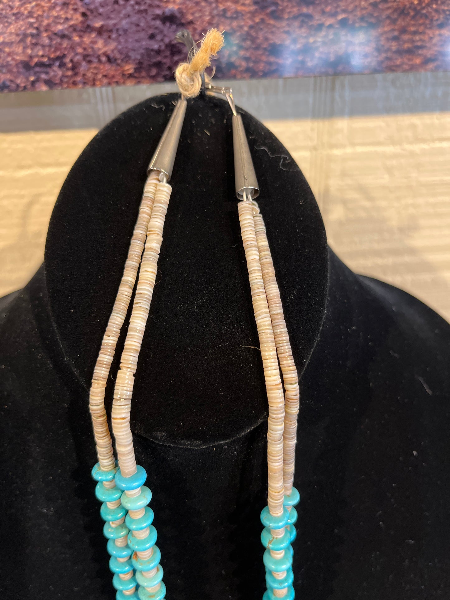 Turquoise and Spiny Oyster 2-Strand Necklace