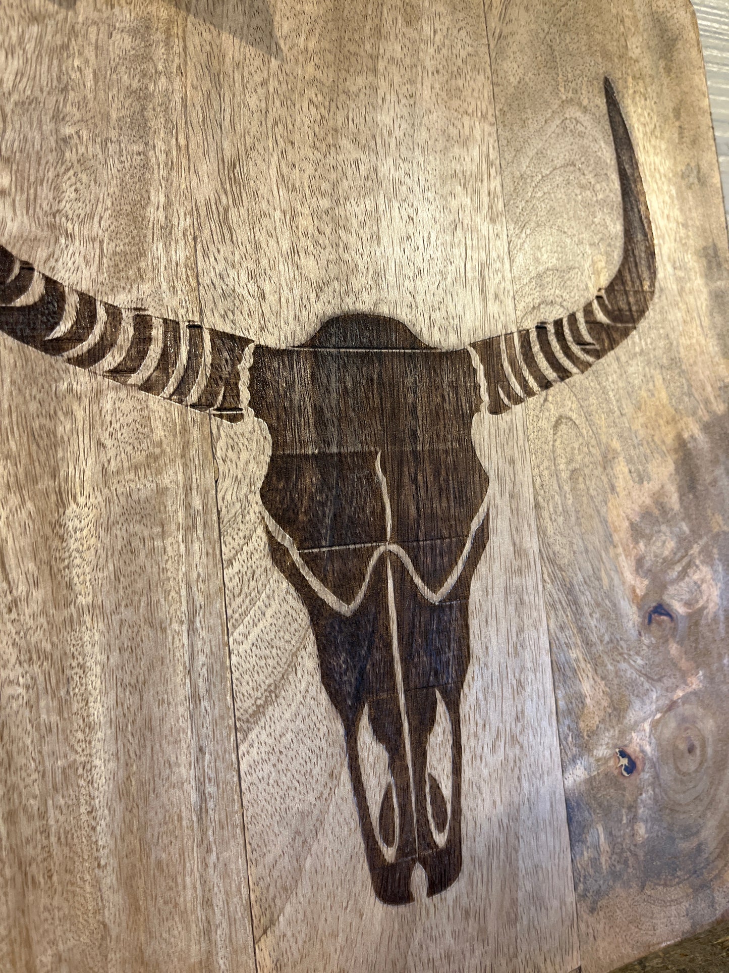 Ranch Style Cutting Board-Cow Skull