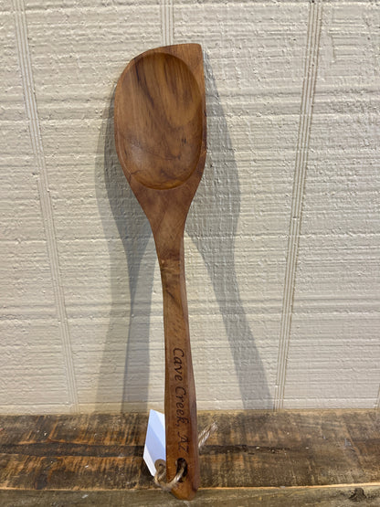 Wooden corner spoon w/Cave Creek