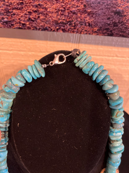 Turquoise Necklace with Silver beads