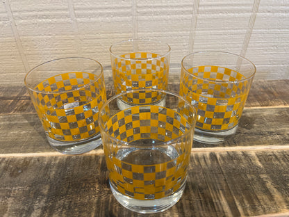 Checker Glasses-Set of 4