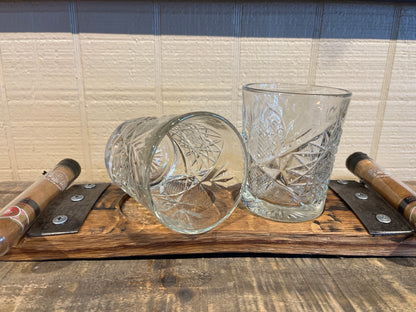Cigar Double Hole Barrel Stave Rocks Coaster