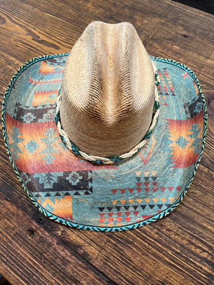 Palm Leaf Cassius Dyed Cowboy Hat