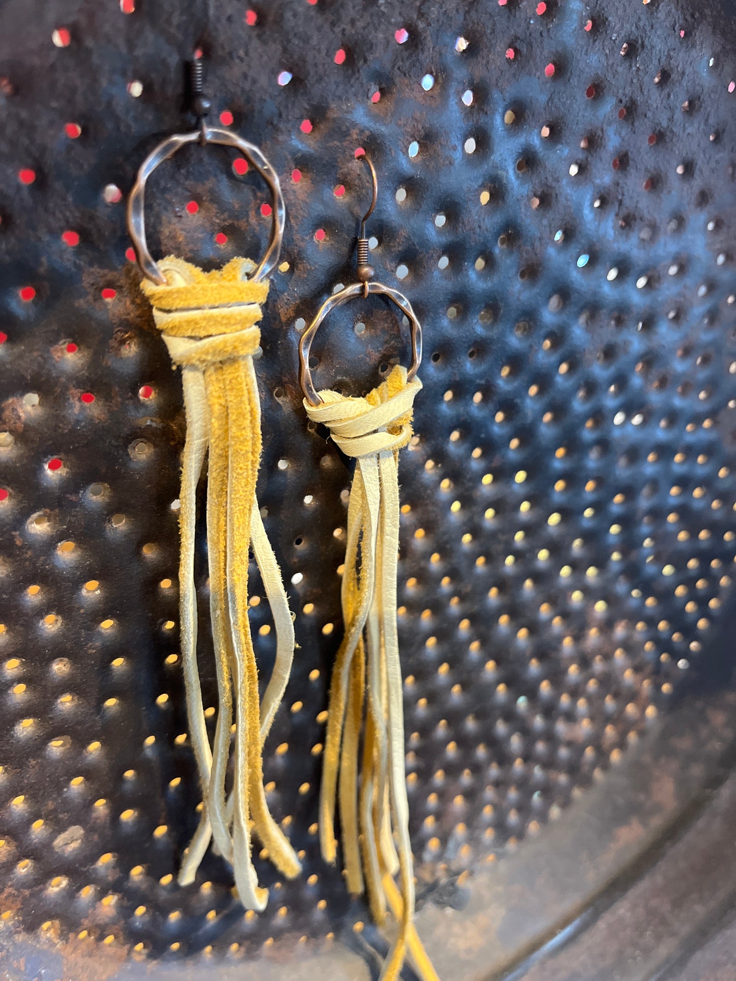 Deerskin Leather Tassel Earrings