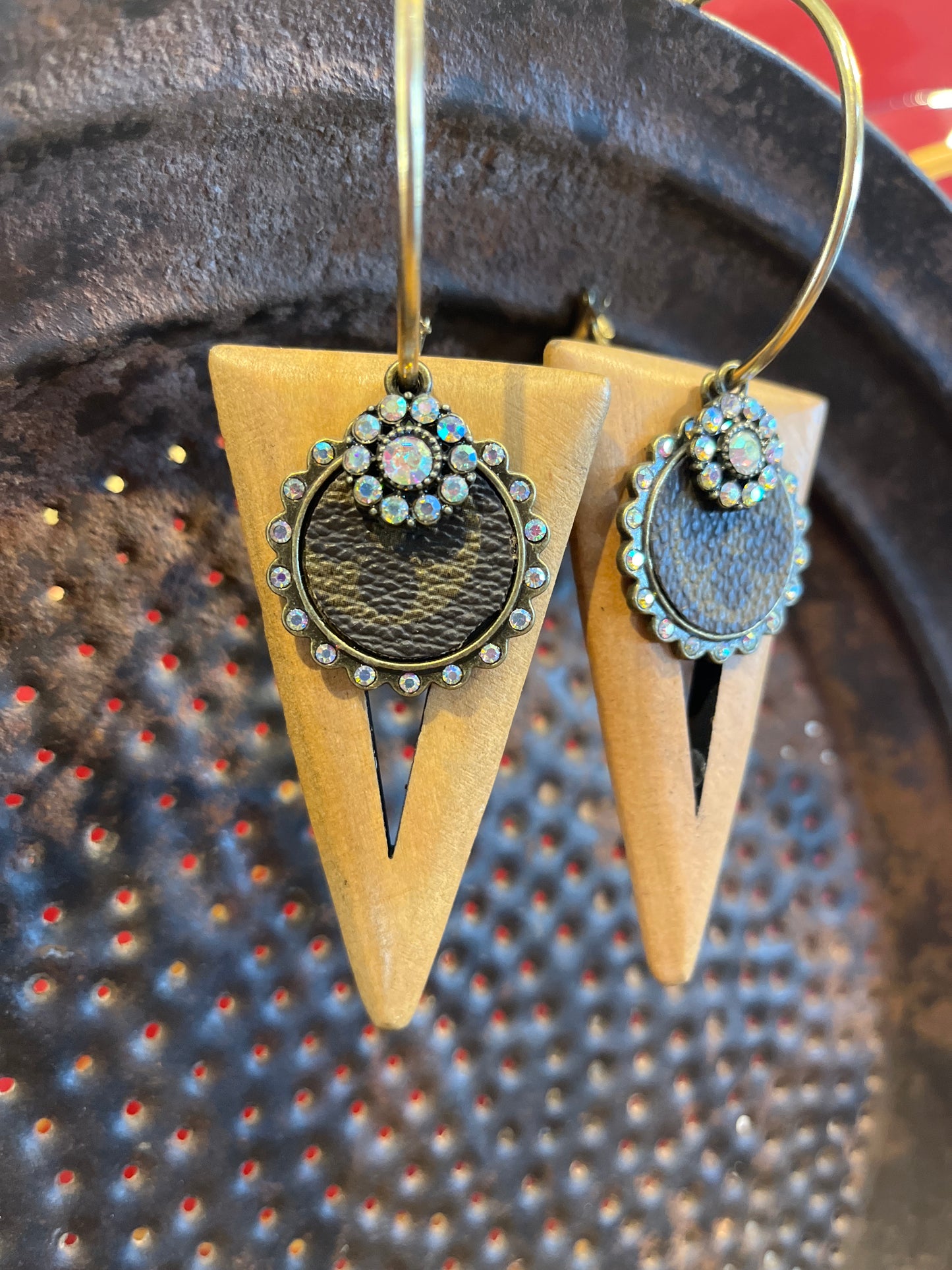 Boho LV Triangle earrings