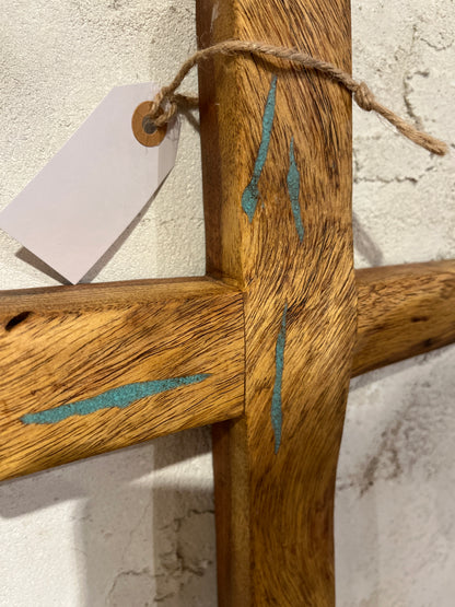 Mesquite Cross w/turquoise inlay