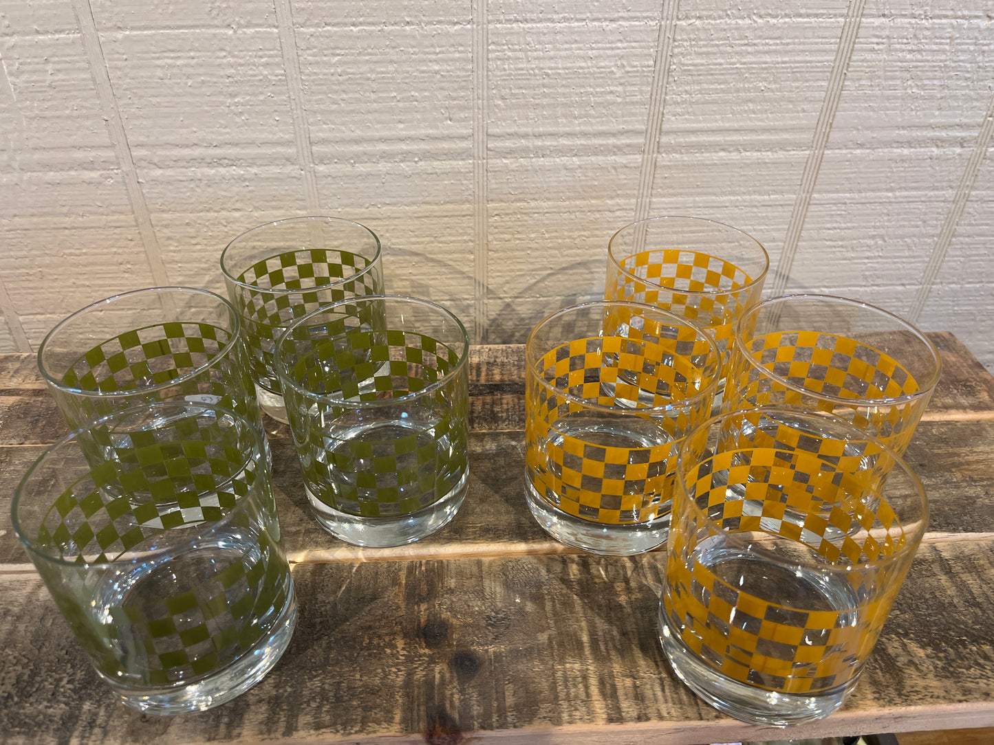 Checker Glasses-Set of 4