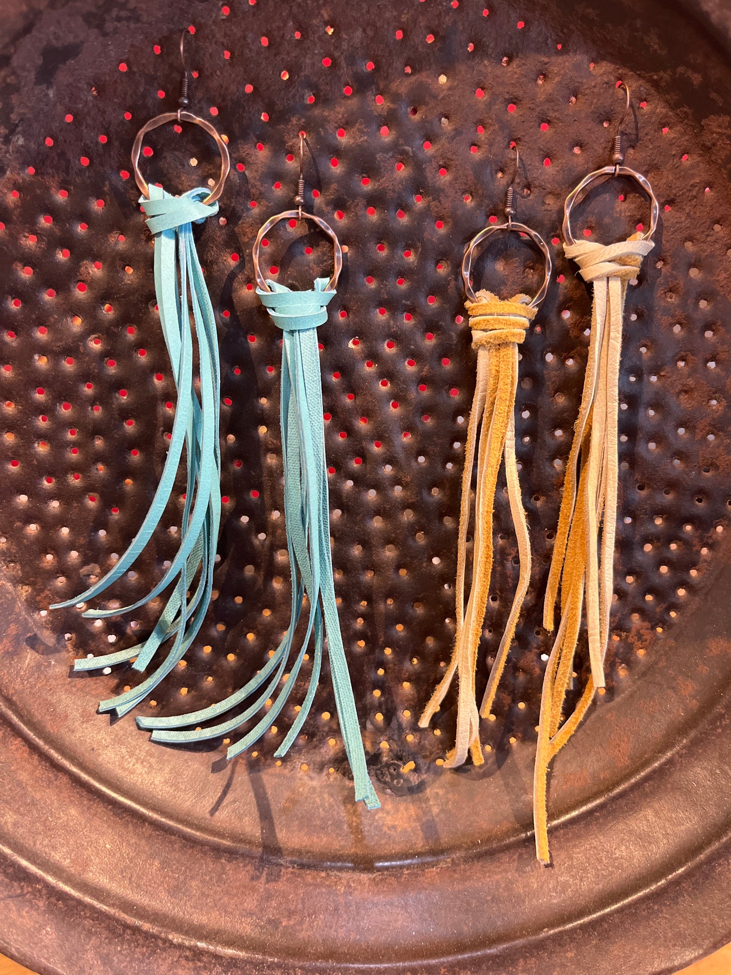 Deerskin Leather Tassel Earrings