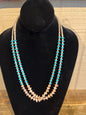 Turquoise and Spiny Oyster 2-Strand Necklace