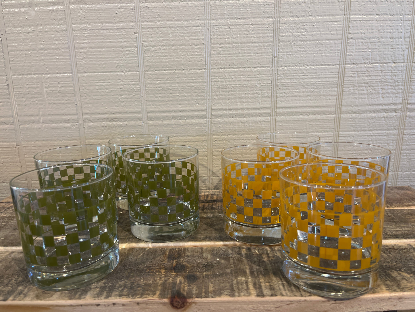 Checker Glasses-Set of 4