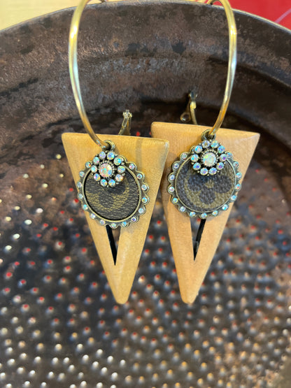 Boho LV Triangle earrings