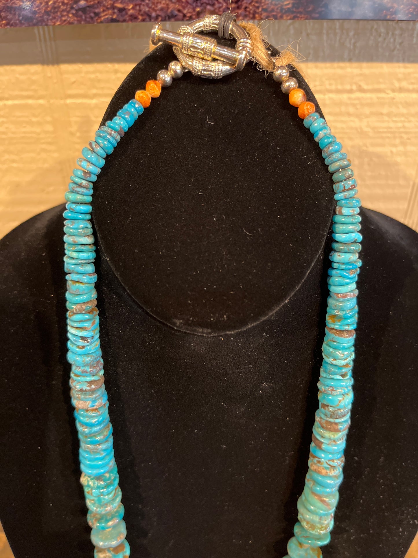 Turquoise and Spiny Oyster Necklace
