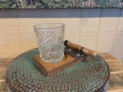 Cigar Single Hole Barrel Rocks Coaster