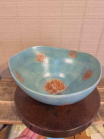 Turquoise Serving Bowl